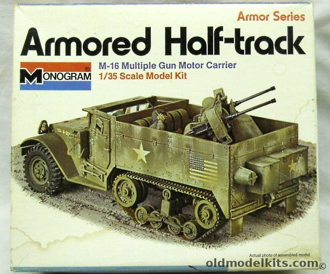 Monogram 1/35 Armored Half-Track M-16 Multiple Gun Motor Carrier, 8215-0200 plastic model kit